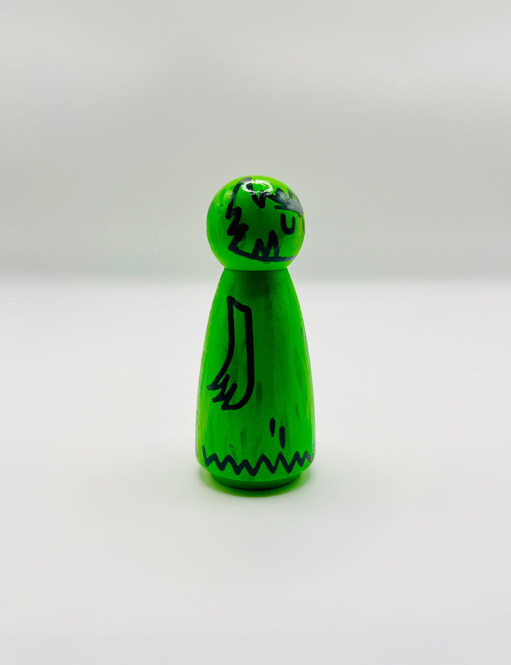 Green Monster Peg Doll
