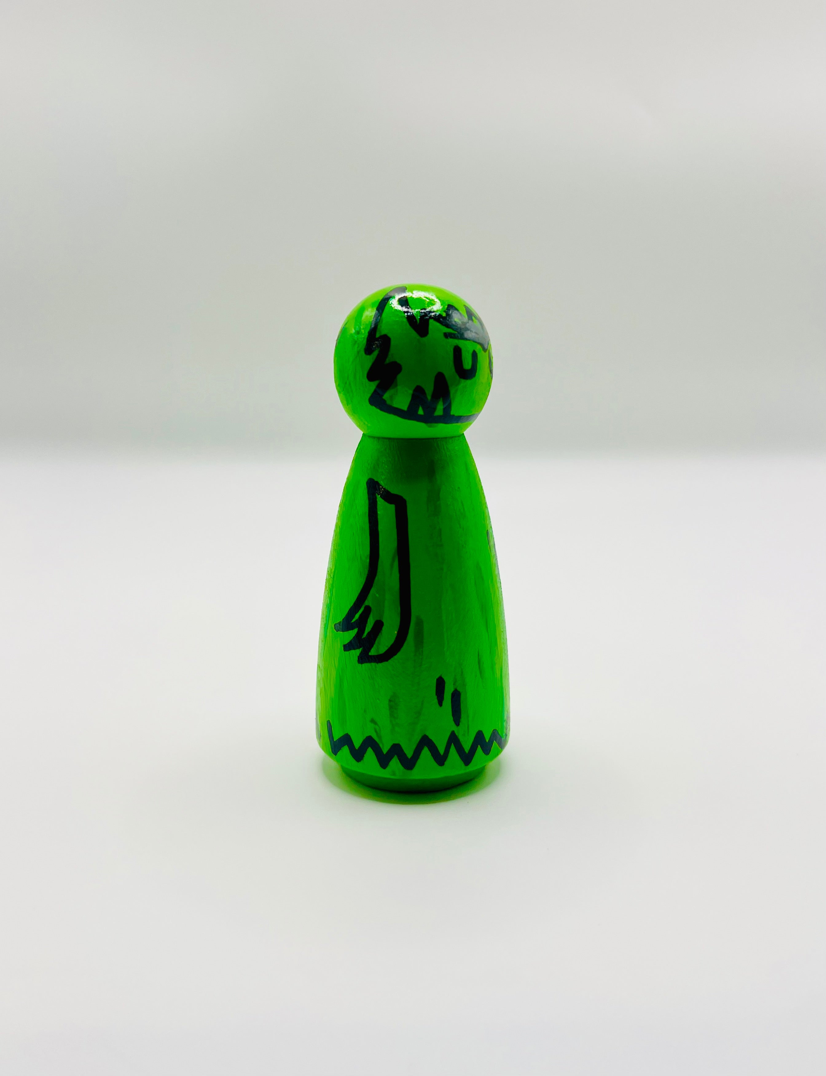 Green Monster Peg Doll
