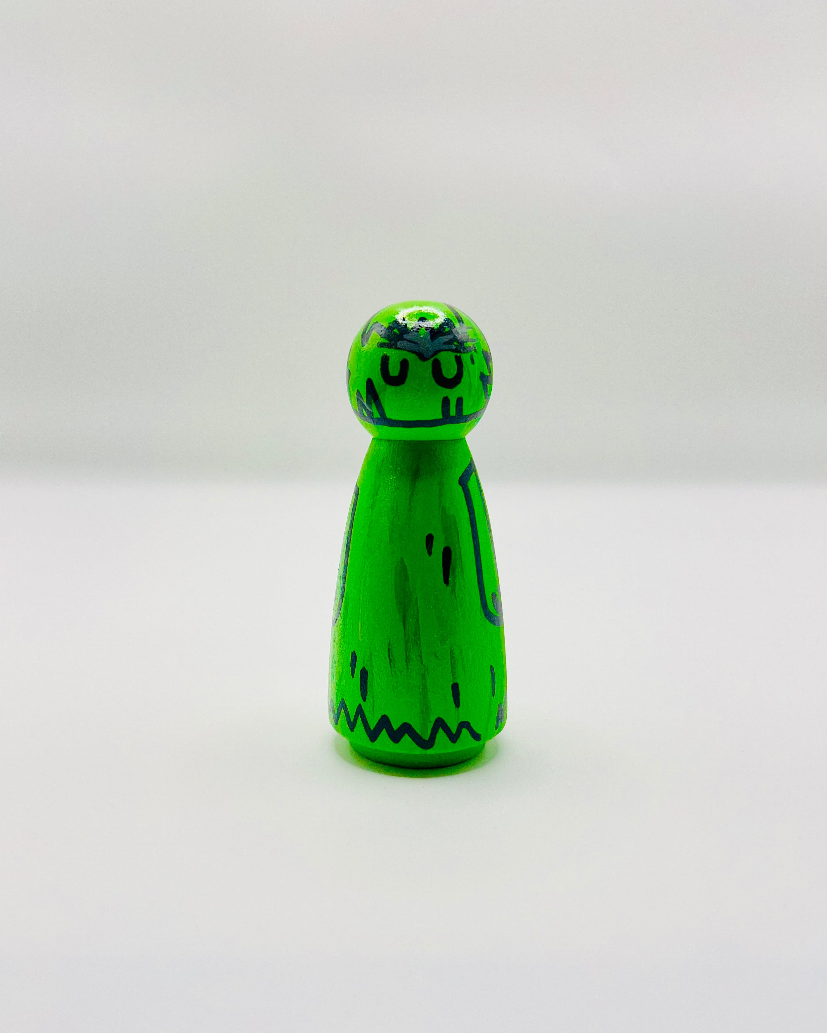 Green Monster Peg Doll